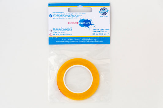 Masking Tape 2mm x 10m - Curved Lines (yellow)