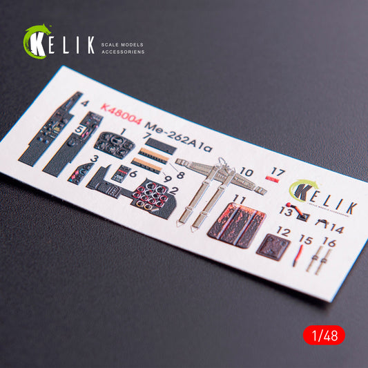 ME-262A1 INTERIOR 3D DECALS FOR TAMIYA KIT (1/48)