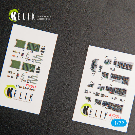 F-16D "Fighting Falcon" interior 3D decals for Kinetic kit (1/72)