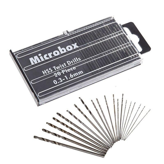 HSS Twist Drills Set 0.3mm-1.6mm (20 pcs)