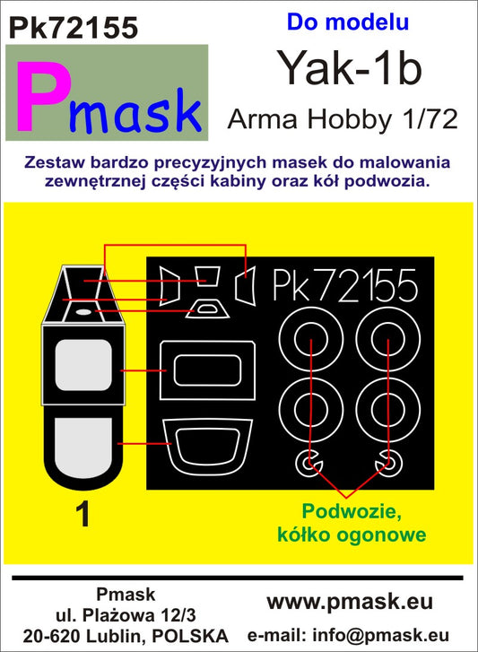 Μάσκες θόλων και τροχών Yak-1b (για Arma Hobby)
