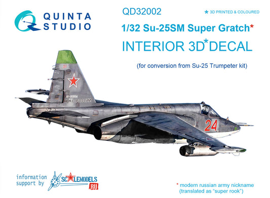 Su-25SM 3D-Printed & coloured Interior on decal paper (for Trumpeter kit)