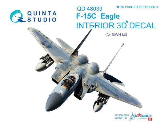 F-15C 3D-Printed & coloured Interior on decal paper (for GWH kit)