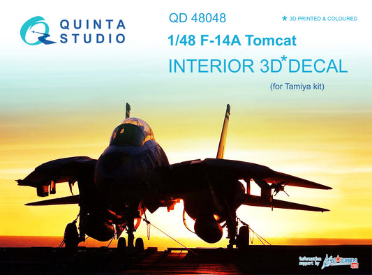 F-14A 3D-Printed & coloured Interior on decal paper (for Tamiya kit)