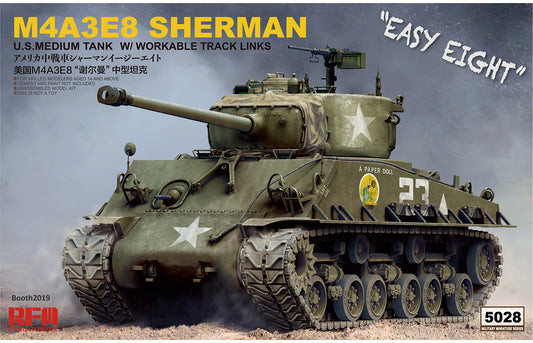 SHERMAN M4A3E8 W/ WORKABLE TRACK LINKS 1/35