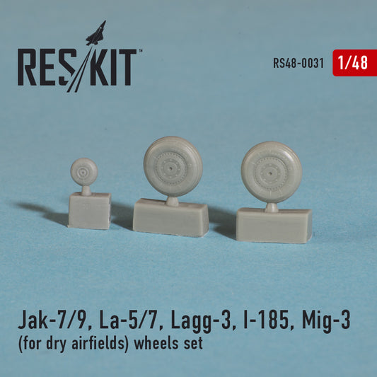 Σετ τροχών Jak-7/9, La-5/7, Lagg-3, I-185, MiG-3 (για ξηρά αεροδρόμια)