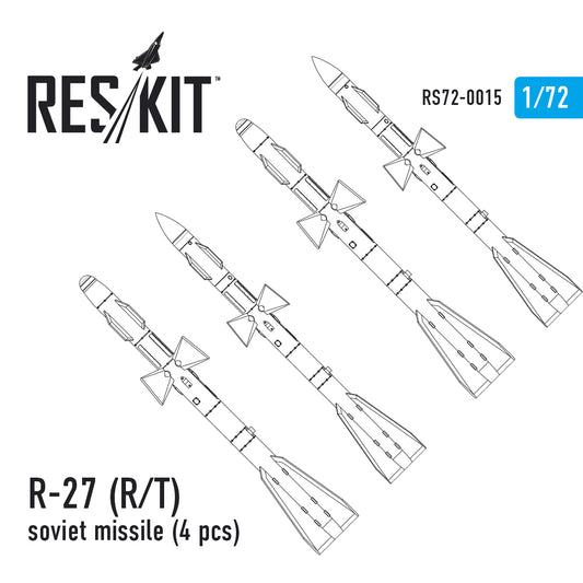 R-27 (R,T) soviet missile (4 pcs) for Mig-29, Su-27/30/32/33/35/37