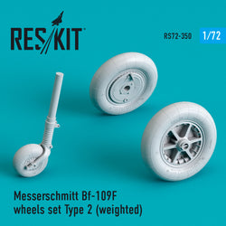 Bf-109 (F, G-early) wheels set type 2 (weighted) (1/72)