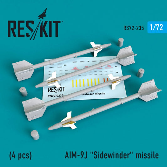 AIM-9J "Sidewinder" missile (4 PCS) F-4, F-5, F-16, F-15, F-14, Mirage F.1, Harrier, Mirage III, Hawk