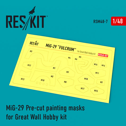 MiG-29 Pre-cut painting masks for GWH kit (1/48)