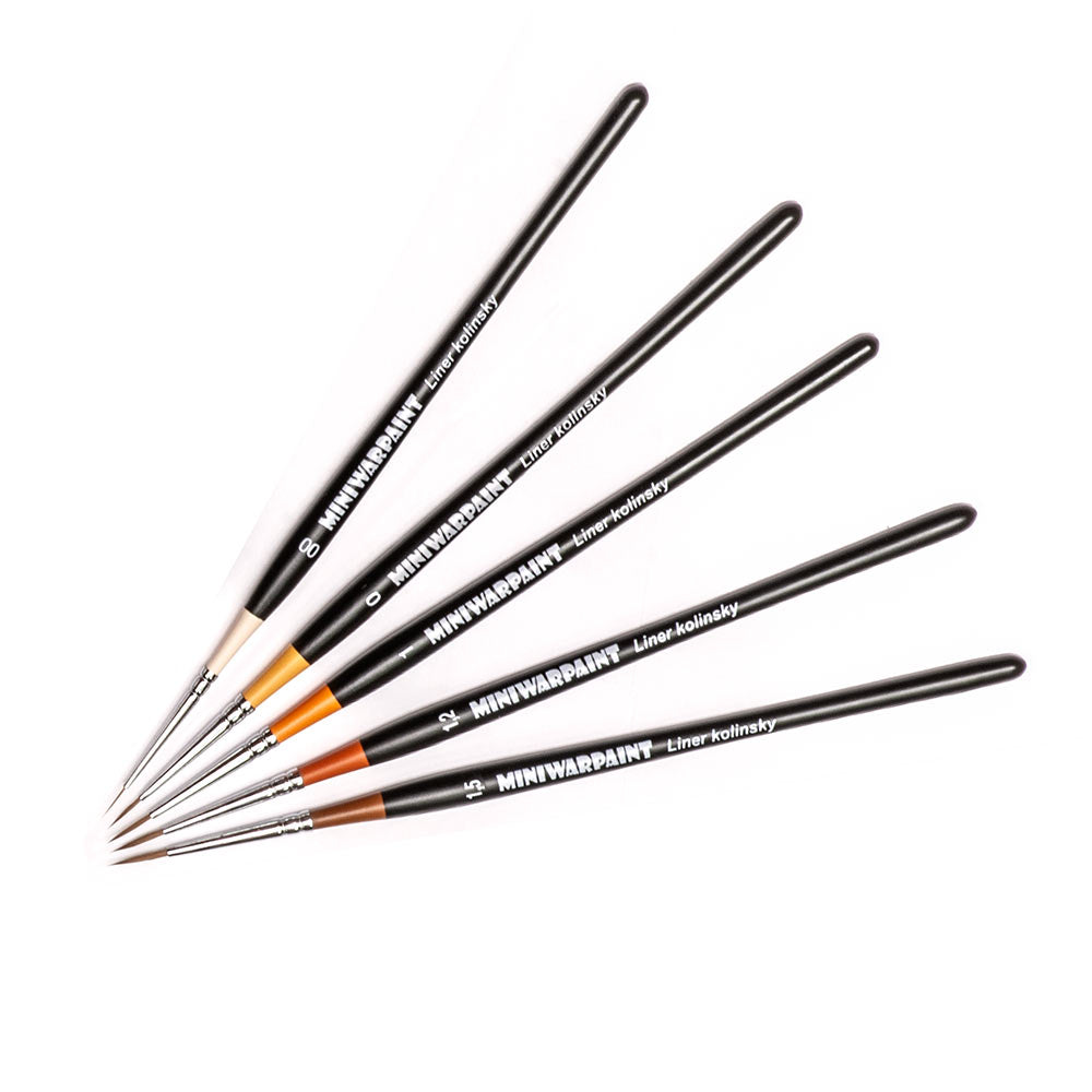 High quality kolinsky brush №1 series Liner HOBBYColours