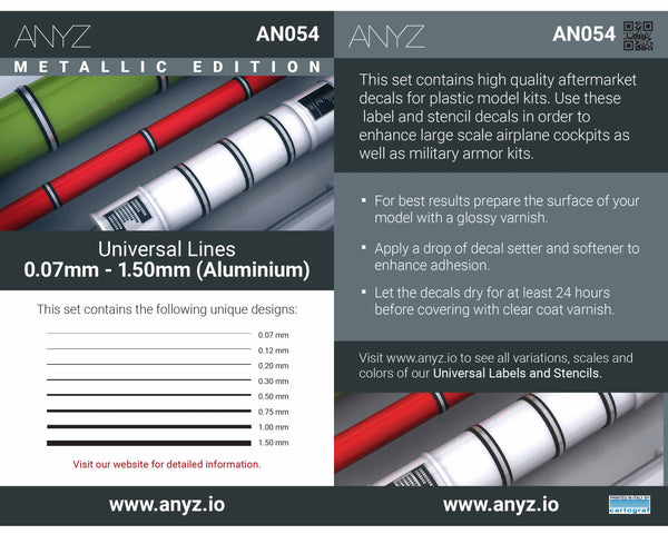 Universal Lines 0.07mm - 1.50mm (Aluminium)