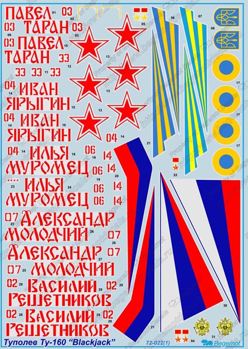Tupolev Tu-160 marking