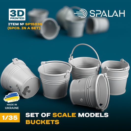 Set of scale models "Buckets" (5 pcs) 1/35