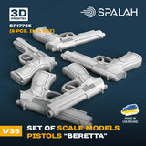 Set of scale models "Beretta pistols" (5 pcs) 1/35