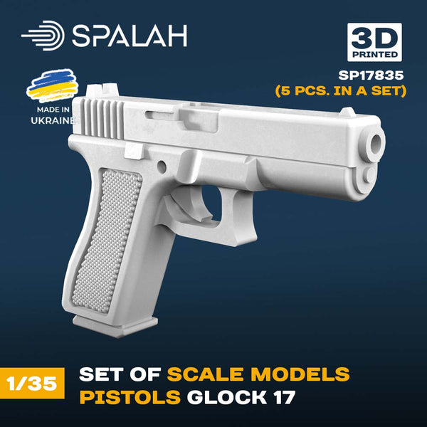 Set of scale models "Glock-17 pistols" (5 pcs) 1/35