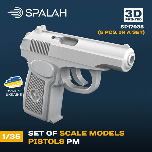 Set of scale models "PM pistols" (5 pcs) 1/35