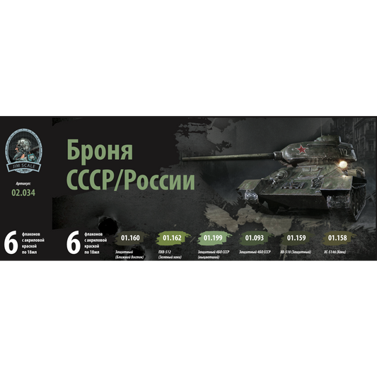 Σετ χρωμάτων Jim Scale “USSR/Russia Armor”