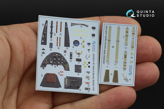 Bf 109G-6 3D-Printed & coloured Interior on decal paper (for Border Model kit)