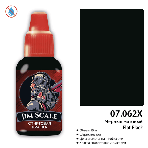 Flat Black (Matt Black) (18ml)
