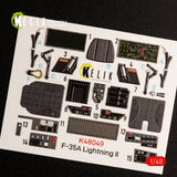 F-35A "Lightning II" interior 3D decals for Meng kit (1/48)