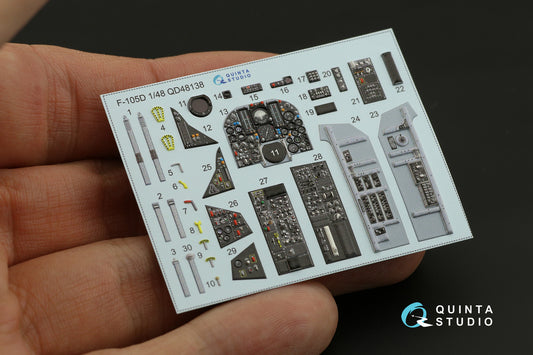 F-105D 3D-Printed & coloured Interior on decal paper (HobbyBoss) 1.48
