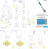 Launch vehicle "Vostok", "Voskhod", "Sputnik", R-7A (Eastern Express) 1/144
