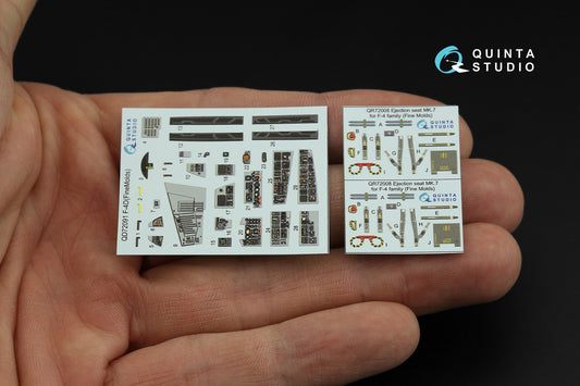 F-4D 3D-Printed & coloured Interior on decal paper (FineMolds) 1/72