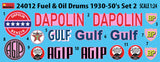 Fuel & Oil Drums 1930-50’s Set 2 (1/24)