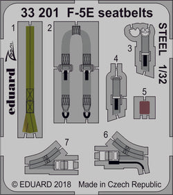 F-5E seatbelts STEEL 1/32 (KITTY HAWK)