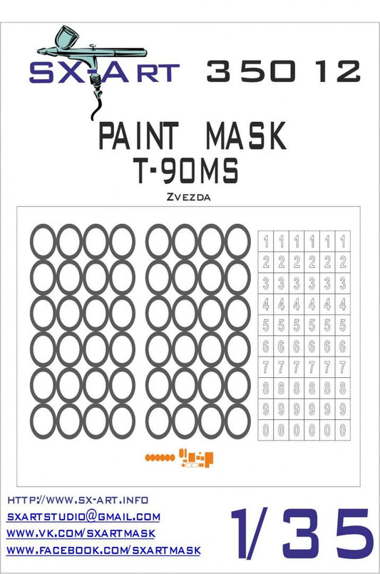 Paint mask T-90MC (Zvezda) 1/35