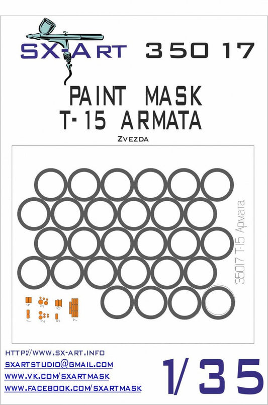 Paint mask BMPT T-15 (Zvezda) 1/35