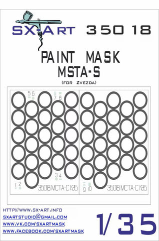 Paint mask Russian 152 mm Self-Propelled Howitzer MSTA-S (Zvezda) 1/35