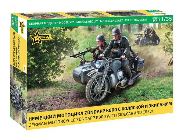 German motorcycle Zündapp K800 with sidecar and crew (1/35)