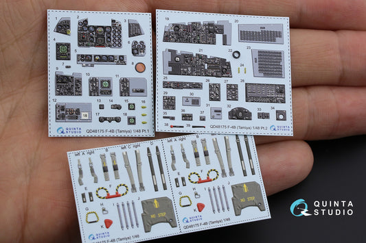 F-4B 3D-Printed & coloured Interior on decal paper (Tamiya) 1/48