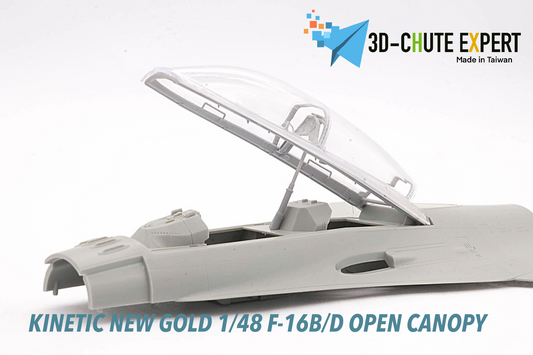 F-16B/D open canopy for Kinetic New Gold 1/48