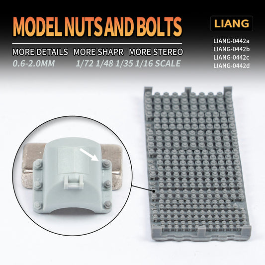 Model Nuts and Bolts B 0.6-1.0mm (550 pcs)