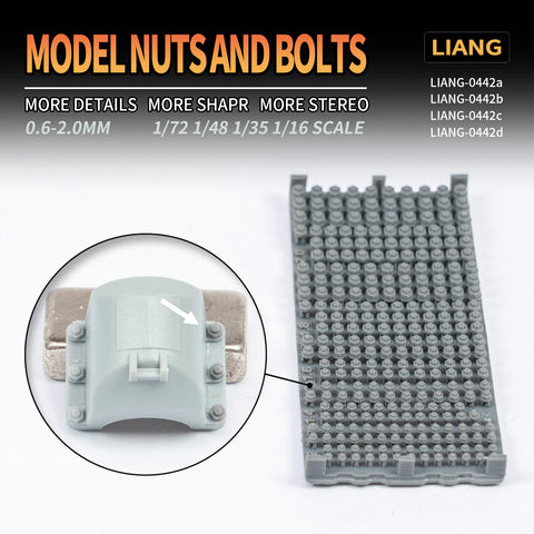 Model Nuts and Bolts A 0.6-1.0mm (550 pcs)