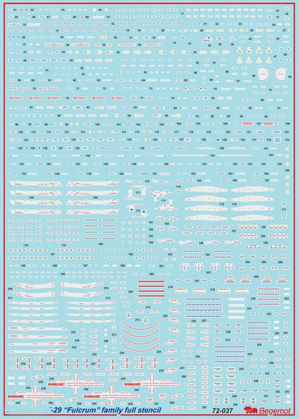 Mikoyan MiG-29 family full stencil (1/72)
