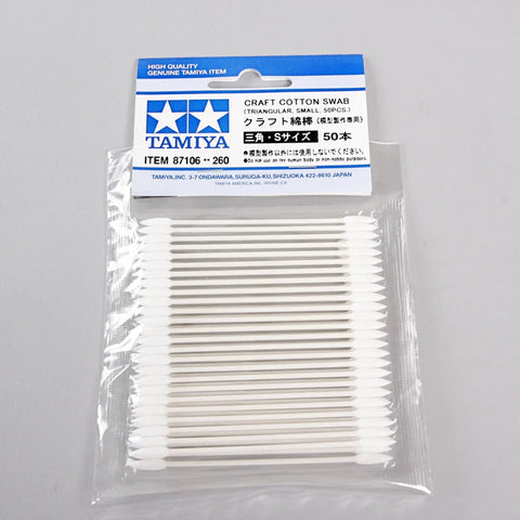 Tamiya Small Triangular Craft Cotton Swab Tip (50 pcs)
