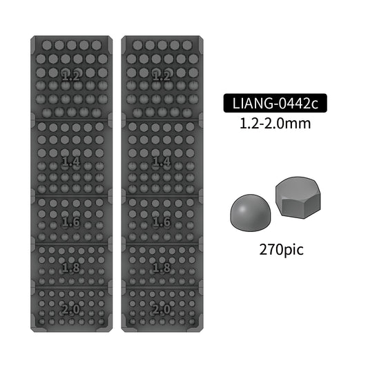Model Nuts and Bolts C 1.2-2.0mm (270 pcs)