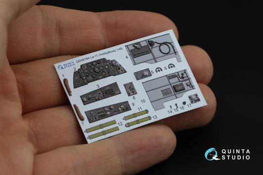 La-11 3D-Printed & coloured Interior on decal paper (HobbyBoss)