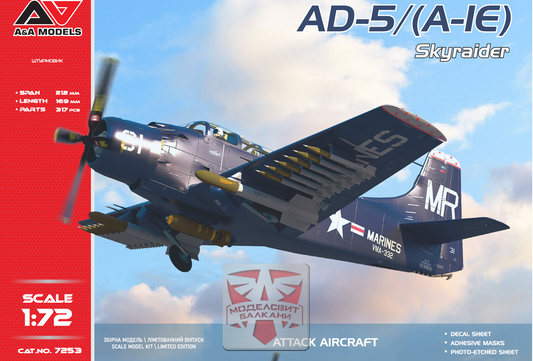 A-1E "SkyRaider" attack aircraft (1/72)