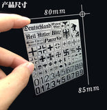 1/35 Airbrush Template Stencil for WW2 German Heavy Tanks