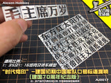 1/35 1950-1970 Chinese Army Barrack Slogan & Banner Template Stencil