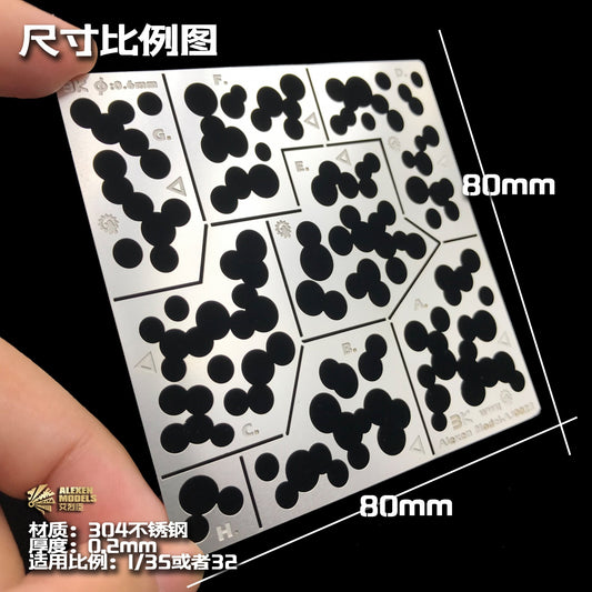 1/35 WW2 German Forest Ambush Camouflage Airbrush Stencil