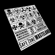 1/35 Wasteland/Zombie outbreak warning logo Airbrush Stencil