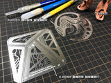 1/144 & 1/100 Gundam Angle-Measuring & Scribing Ruler & Template