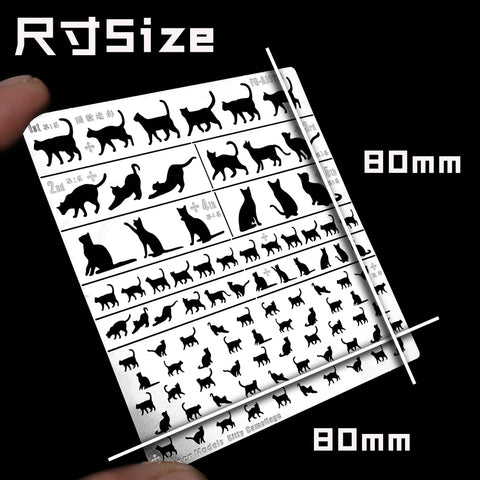 1/35 Kitty-camouflage/Cat-camouflage MBT tank Airbruch Stencil (two sizes)