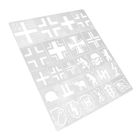 1/16 Universal Template Spray Stencil WW2 German Heavy Tanks